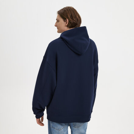 Худи оверсайз унисекс FUSION, темно-синий, размер M/L