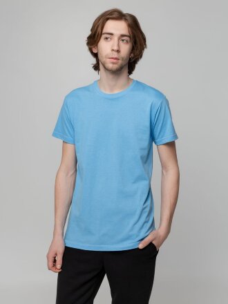 Футболка унисекс T-bolka 140, голубая Футболка унисекс T-bolka 140, голубая