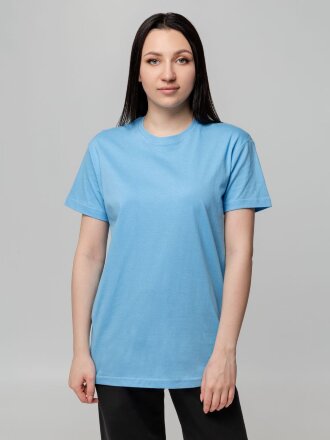 Футболка унисекс T-bolka 140, голубая Футболка унисекс T-bolka 140, голубая