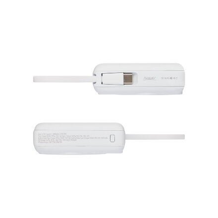 Внешний аккумулятор с подсветкой Ritter PD 10000mAh с функцией беспроводной зарядки 15W, белый