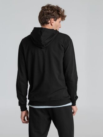 Толстовка на молнии с капюшоном Unit Siverga, черная Толстовка на молнии с капюшоном Unit Siverga, черная