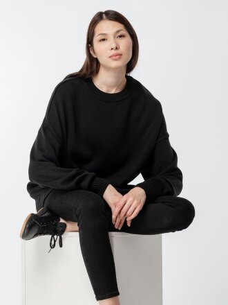 Джемпер оверсайз унисекс Stated в сумке, черный Джемпер оверсайз унисекс Stated в сумке, черный