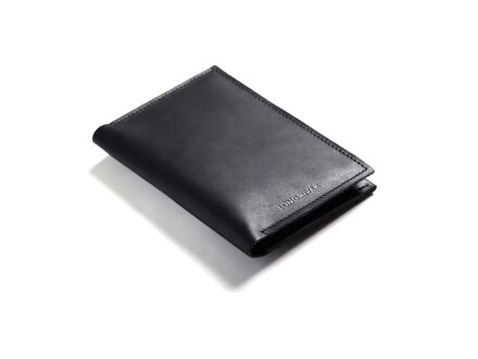 Подарочный набор Long River: обложка для паспорта, галстук (черный), черная коробка