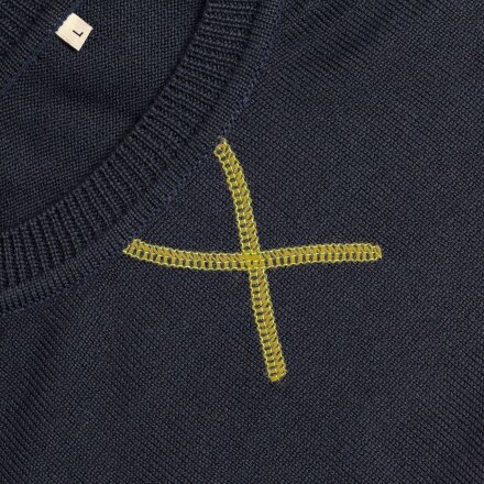 Джемпер Stitch с контрастной отделкой, синий с зеленым Джемпер Stitch с контрастной отделкой, синий с зеленым