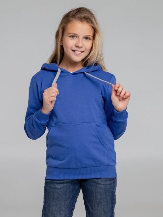 Толстовка с капюшоном детская Kirenga Kids, ярко-синяя Толстовка с капюшоном детская Kirenga Kids, ярко-синяя