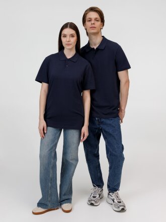 Рубашка поло унисекс Pulse, кобальт (темно-синяя) Рубашка поло унисекс Pulse, кобальт (темно-синяя)