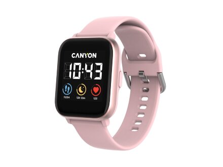 Смарт-часы со встроенным плеером Canyon SaltSW-78, розовый Смарт-часы со встроенным плеером Canyon SaltSW-78, розовый