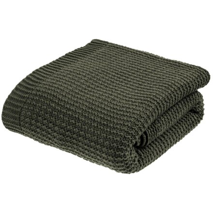 Плед Lattice, зеленый меланж (оливковый) Плед Lattice, зеленый меланж (оливковый)