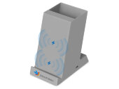 Беспроводная зарядка-подставка с подсветкой Glow box, серый Беспроводная зарядка-подставка с подсветкой Glow box, серый