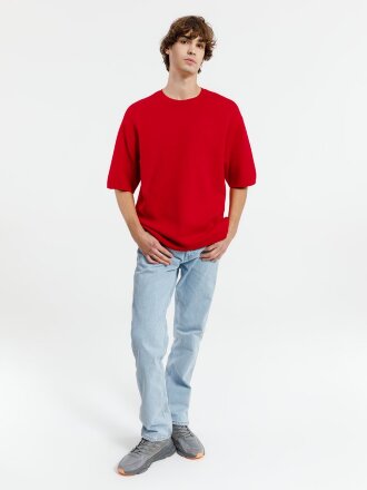 Джемпер с коротким рукавом Siluetti Volumica, красный Джемпер с коротким рукавом Siluetti Volumica, красный