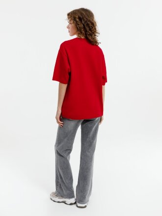 Джемпер с коротким рукавом Siluetti Volumica, красный Джемпер с коротким рукавом Siluetti Volumica, красный