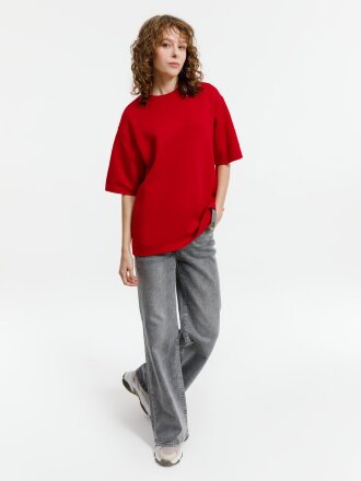 Джемпер с коротким рукавом Siluetti Volumica, красный Джемпер с коротким рукавом Siluetti Volumica, красный