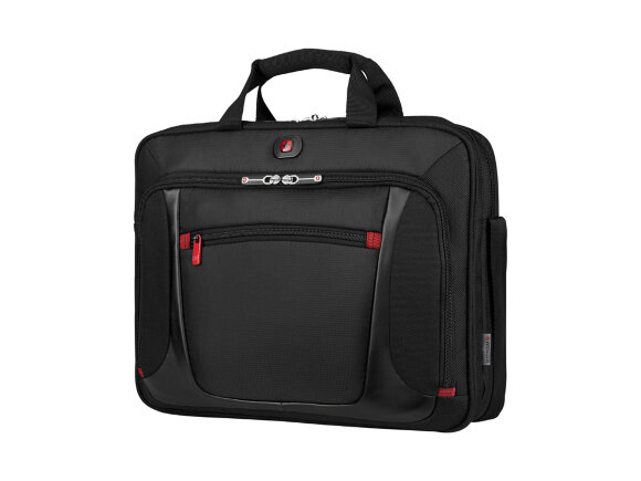 Портфель для ноутбука 15'' WENGER Sensor, черный, полиэстер/ПВХ, 40 x 15 x 33 см, 9 л с нанесением логотипа
