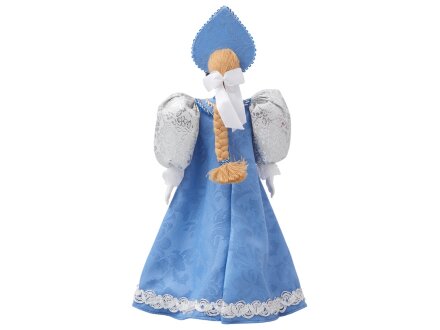 Подарочный набор: кукла фарфоровая, чай Малина с мятой, голубой Подарочный набор: кукла фарфоровая, чай Малина с мятой, голубой