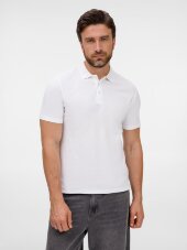 Рубашка поло унисекс Tervise, белая Рубашка поло унисекс Tervise, белая