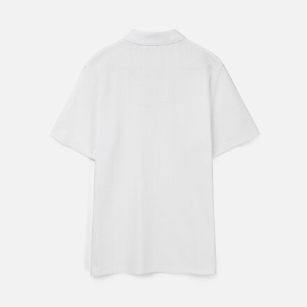 Рубашка поло унисекс Tervise, белая Рубашка поло унисекс Tervise, белая