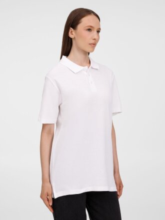 Рубашка поло унисекс Tervise, белая Рубашка поло унисекс Tervise, белая