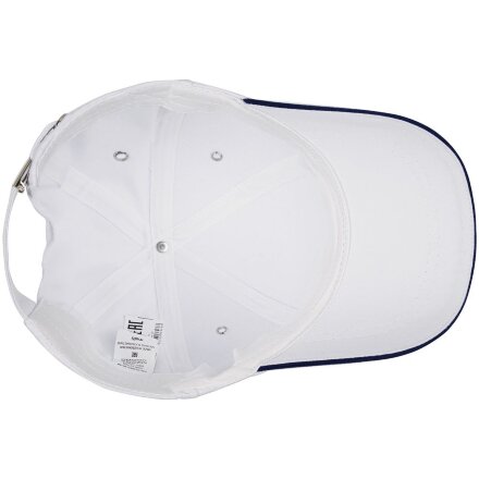 Бейсболка Canopy, белая с темно-синим кантом Бейсболка Canopy, белая с темно-синим кантом