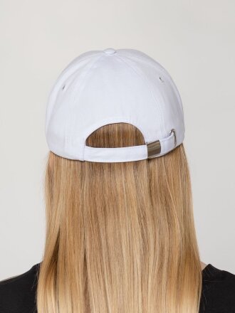 Бейсболка Canopy, белая с темно-синим кантом Бейсболка Canopy, белая с темно-синим кантом