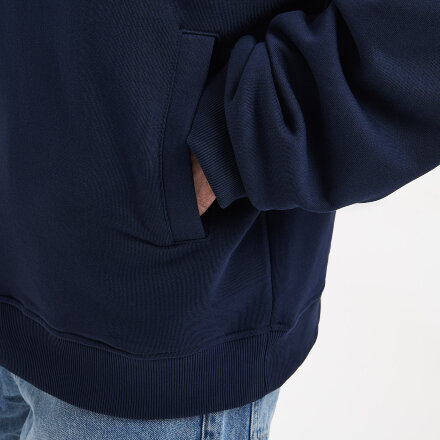 Худи оверсайз унисекс FUSION, темно-синий, размер XL/2XL