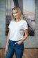 Футболка женская Ladies American U, красная с нанесением логотипа