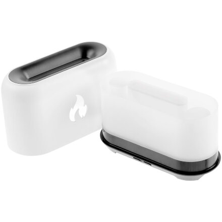 Увлажнитель-ароматизатор Fire Flick с имитацией пламени, белый Увлажнитель-ароматизатор Fire Flick с имитацией пламени, белый