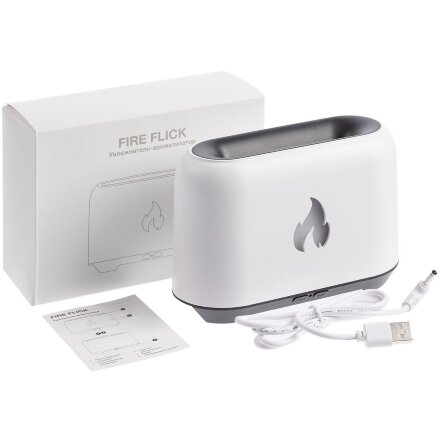 Увлажнитель-ароматизатор Fire Flick с имитацией пламени, белый Увлажнитель-ароматизатор Fire Flick с имитацией пламени, белый