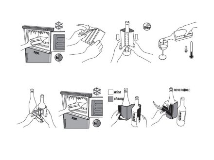 Охладитель-чехол для бутылки вина или шампанского Cooling wrap, черный Охладитель-чехол для бутылки вина или шампанского Cooling wrap, черный