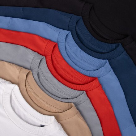 Футболка оверсайз с двойным рукавом Kosmos, синяя Футболка оверсайз с двойным рукавом Kosmos, синяя