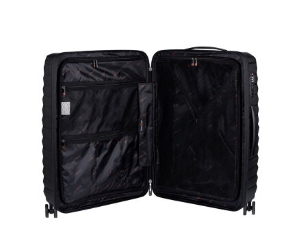 Чемодан Eberhart Dune средний М полипропилен черный 46D-009-424