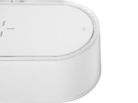 Ночник с беспроводной зарядкой и RGB подсветкой Miracle, 15 Вт, белый Ночник с беспроводной зарядкой и RGB подсветкой Miracle, 15 Вт, белый