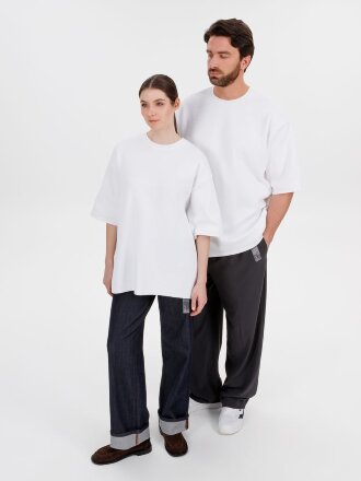 Джемпер с коротким рукавом Siluetti Volumica, молочно-белый Джемпер с коротким рукавом Siluetti Volumica, молочно-белый