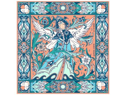 Набор: платок Царевна Лебедь и свеча Вдохновение Набор: платок Царевна Лебедь и свеча Вдохновение