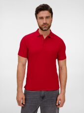 Рубашка поло унисекс Tervise, красная Рубашка поло унисекс Tervise, красная