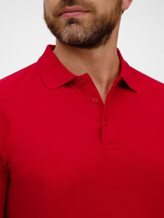 Рубашка поло унисекс Tervise, красная Рубашка поло унисекс Tervise, красная