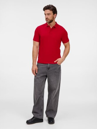 Рубашка поло унисекс Tervise, красная Рубашка поло унисекс Tervise, красная