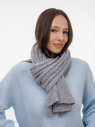Шарф Bellish, светло-серый меланж Шарф Bellish, светло-серый меланж