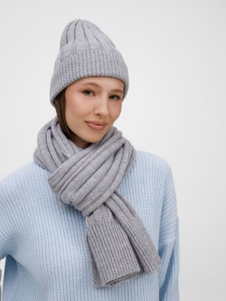 Шарф Bellish, светло-серый меланж Шарф Bellish, светло-серый меланж