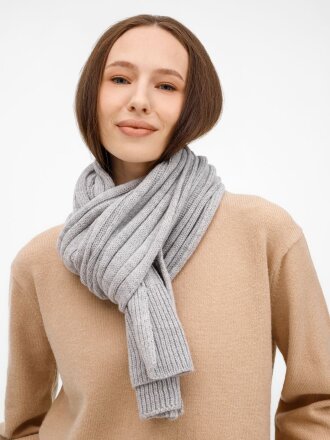Шарф Bellish, светло-серый меланж Шарф Bellish, светло-серый меланж