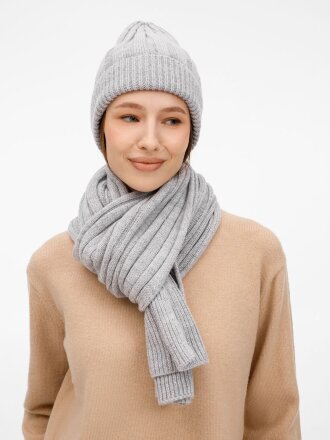 Шарф Bellish, светло-серый меланж Шарф Bellish, светло-серый меланж
