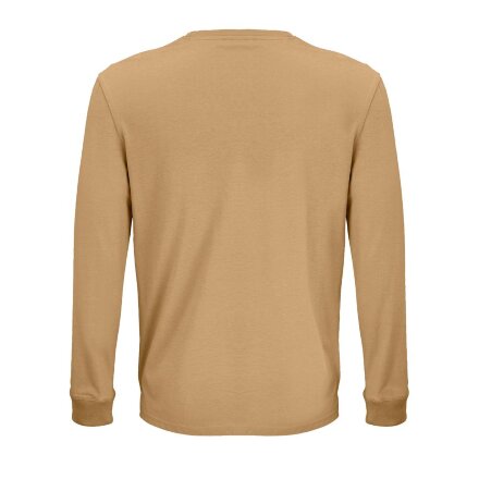 Футболка унисекс с длинным рукавом Pioneer LSL, бежевая Футболка унисекс с длинным рукавом Pioneer LSL, бежевая