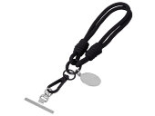 Брелок-браслет Bohemian c металлическим держателем для телефона, черный Брелок-браслет Bohemian c металлическим держателем для телефона, черный