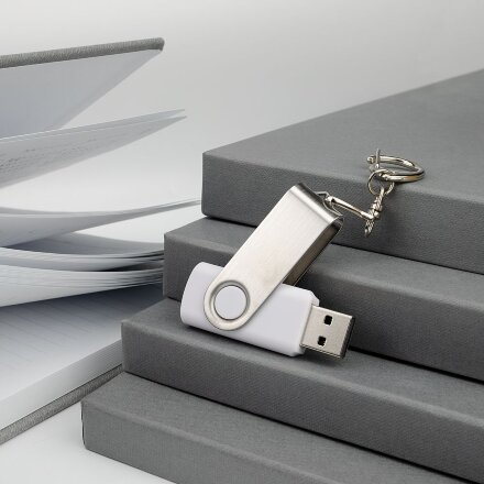 Флешка Twist, белая, 16 Гб Флешка Twist, белая, 16 Гб