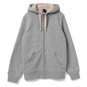 Толстовка унисекс на молнии Sherpa 280, серый меланж Толстовка унисекс на молнии Sherpa 280, серый меланж