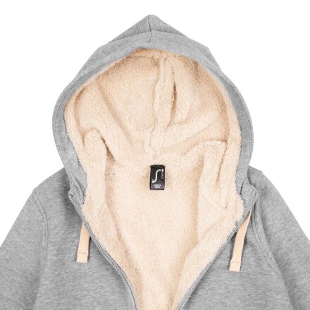 Толстовка унисекс на молнии Sherpa 280, серый меланж Толстовка унисекс на молнии Sherpa 280, серый меланж