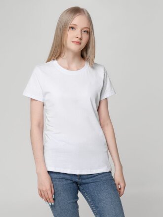 Футболка женская T-bolka Lady, белая Футболка женская T-bolka Lady, белая
