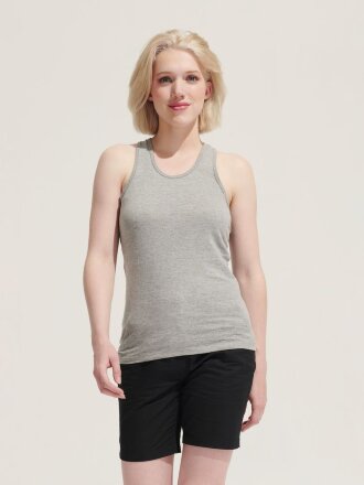 Майка женская Justin Women, черная Майка женская Justin Women, черная