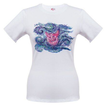 Футболка женская «Ван-Пиг», белая Футболка женская «Ван-Пиг», белая