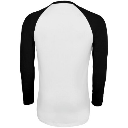 Футболка мужская с длинным рукавом Funky Lsl, белая с черным Футболка мужская с длинным рукавом Funky Lsl, белая с черным