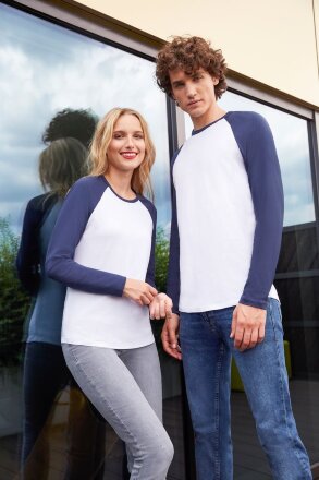 Футболка мужская с длинным рукавом Funky Lsl, белая с черным Футболка мужская с длинным рукавом Funky Lsl, белая с черным